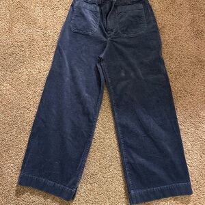 Anthropologie Maeve Colette Blue Corduroy Trousers